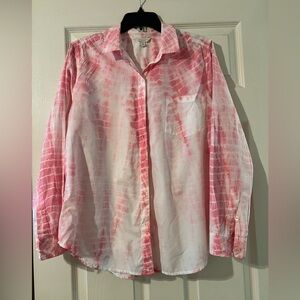 Lucky Brand Tie-Dye Top in Pink Size L